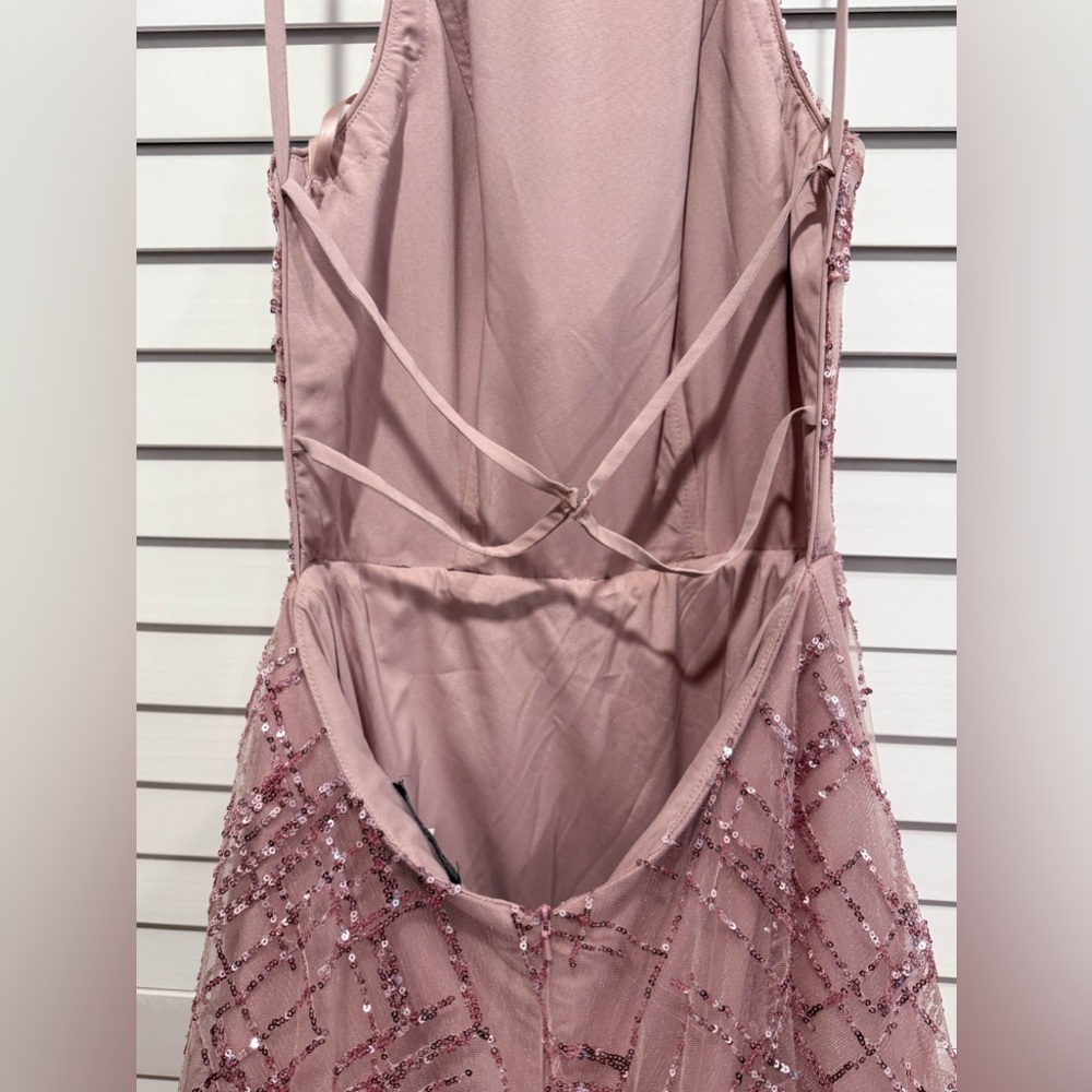 La Femme Sparkling Pink Prom Dress - Picture 4 of 6